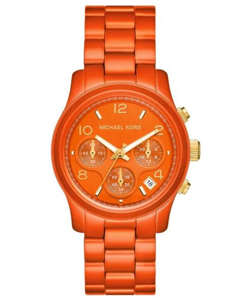 michael kors horloge staat stil|Michael Kors orange watch.